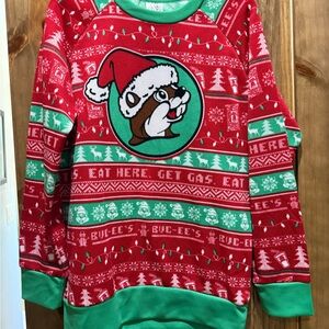 Buc-ee's Red and Green Holiday Sweater